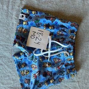Kids Cartoon Print Blue Shorts
